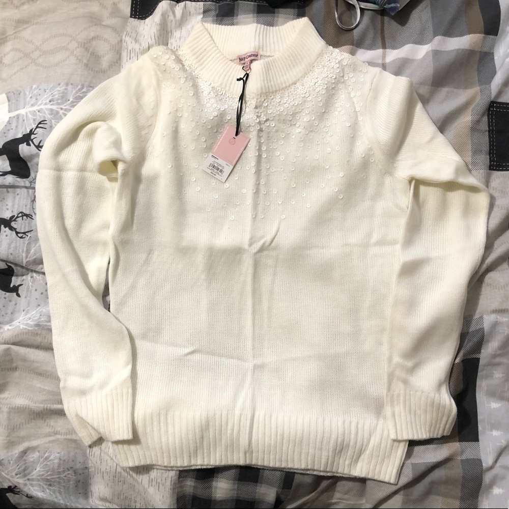 Juicy couture off white sweater size small